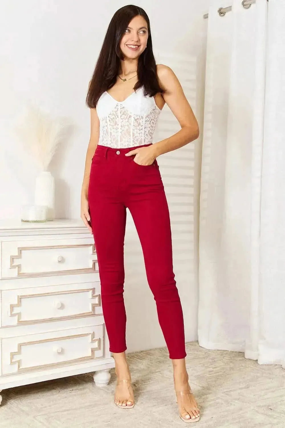 Judy Blue Full Size High Waist Tummy Control Skinny Jeans - Bad Moms Club