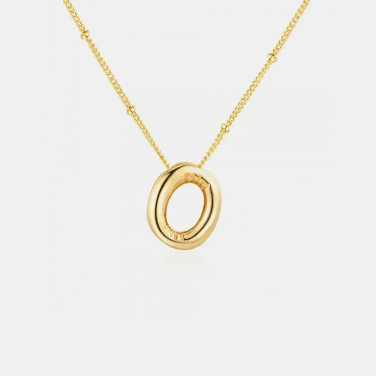 Gold-Plated Bubble Initial Necklace - Bad Moms Club