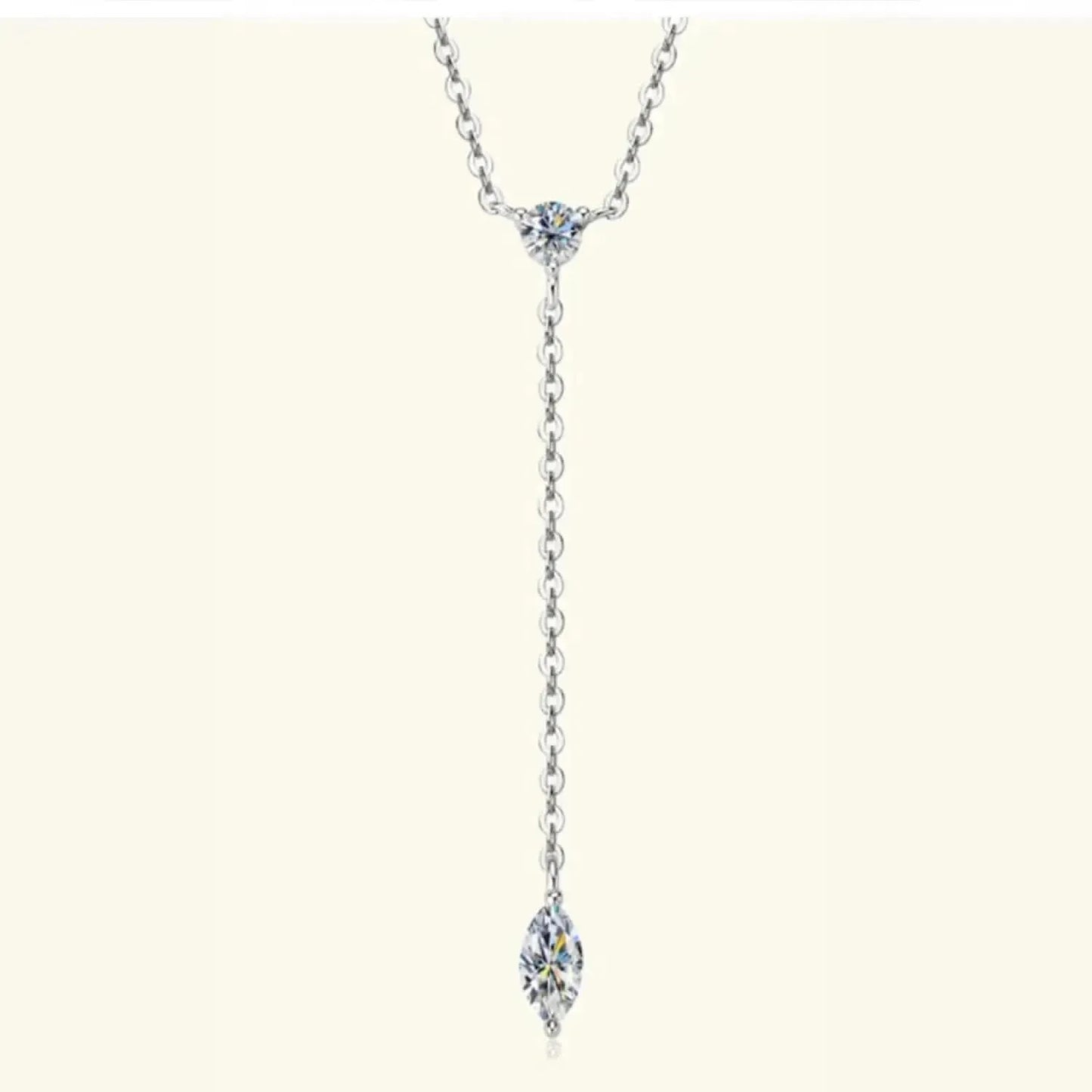 Moissanite 925 Sterling Silver Necklace - Bad Moms Club