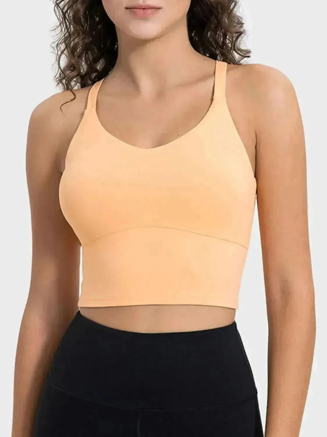 Crisscross Round Neck Active Tank - Bad Moms Club