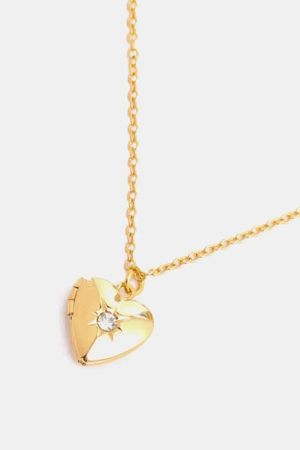 Zircon Heart Shape 14K Gold-Plated Pendant Necklace - Bad Moms Club