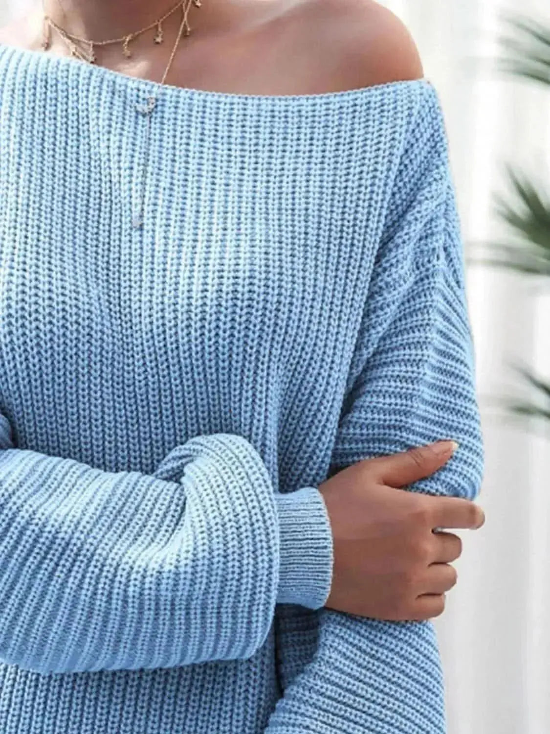 Rib-Knit Mini Sweater Dress - Bad Moms Club