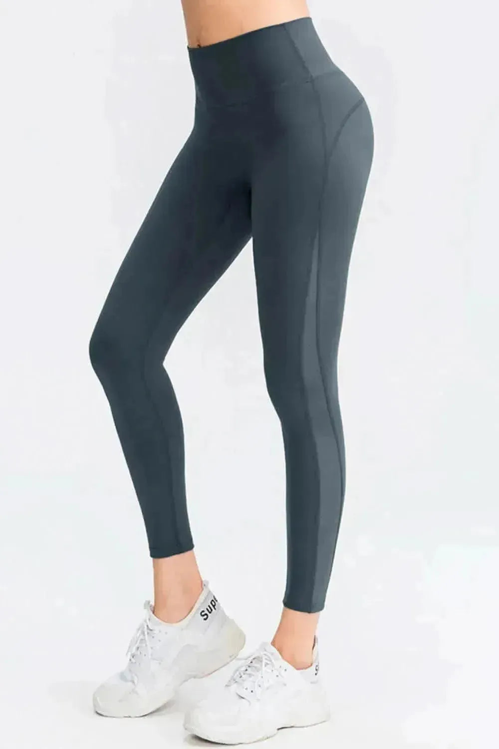 Wide Waistband Slim Fit Long Sports Pants - Bad Moms Club