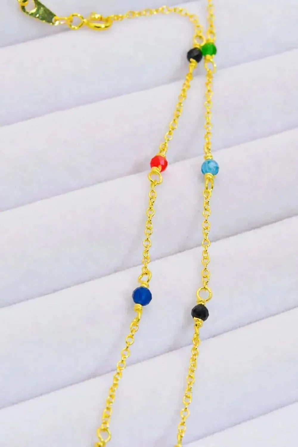 18K Gold-Plated Multicolored Bead Necklace - Bad Moms Club