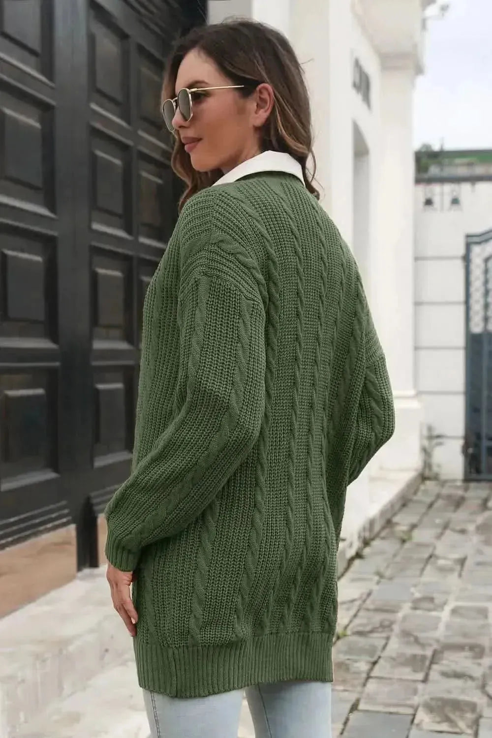 Open Front Longline Cardigan with Pockets - Bad Moms Club