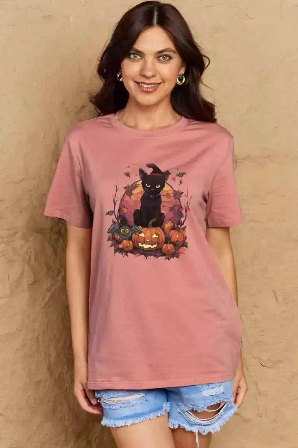 Simply Love Full Size Halloween Theme Graphic T-Shirt - Bad Moms Club