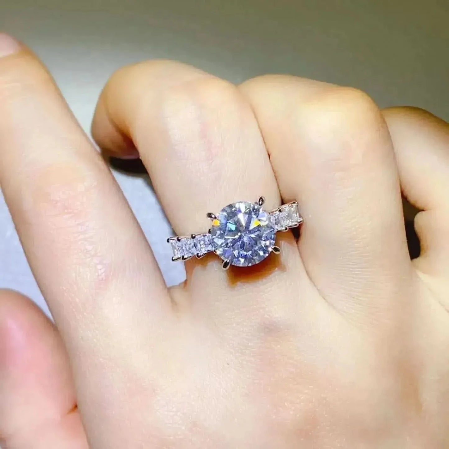 3 Carat Moissanite 925 Sterling Silver Ring - Bad Moms Club