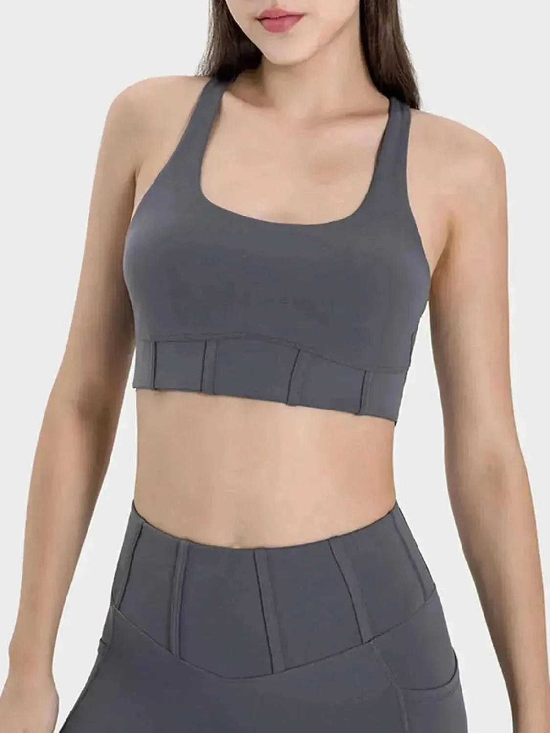 Square Neck Wide Strap Active Tank - Bad Moms Club