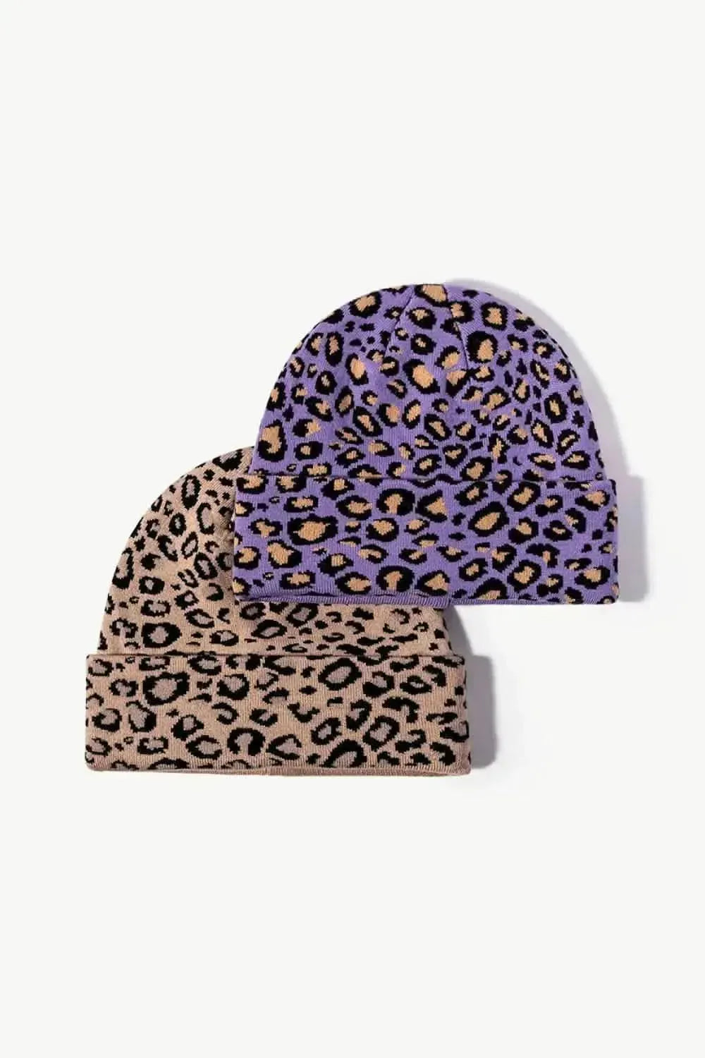 Leopard Pattern Cuffed Beanie - Bad Moms Club