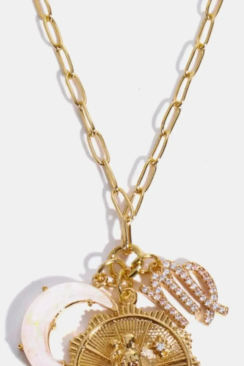 Constellation and Moon Pendant Copper Necklace - Bad Moms Club