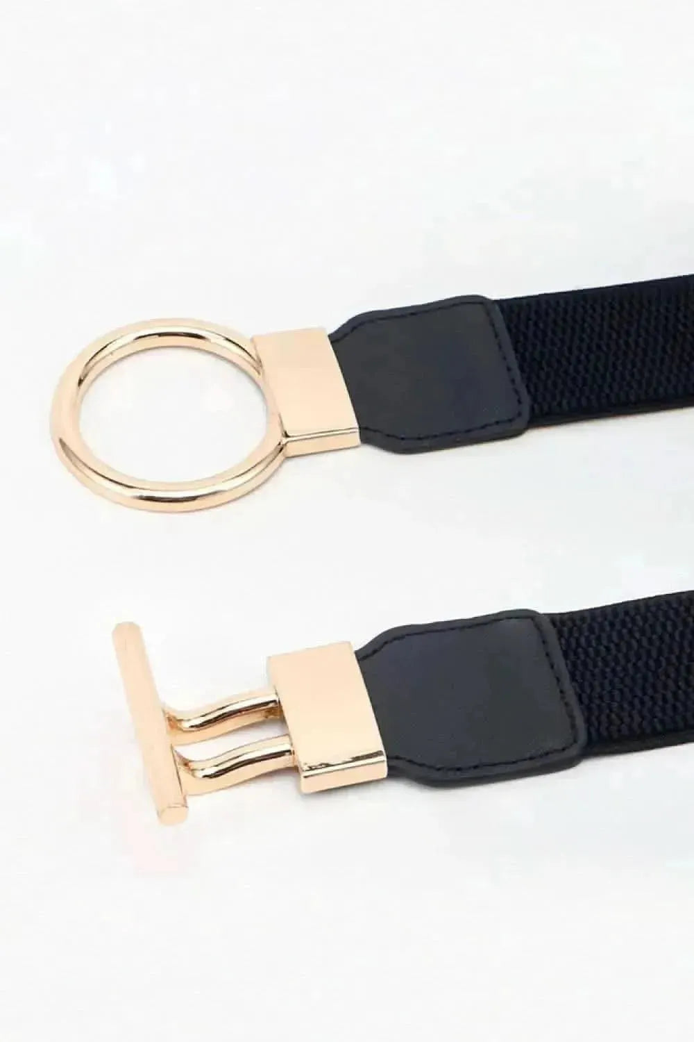 Circle Shape Buckle Zinc Alloy Buckle PU Leather Belt - Bad Moms Club