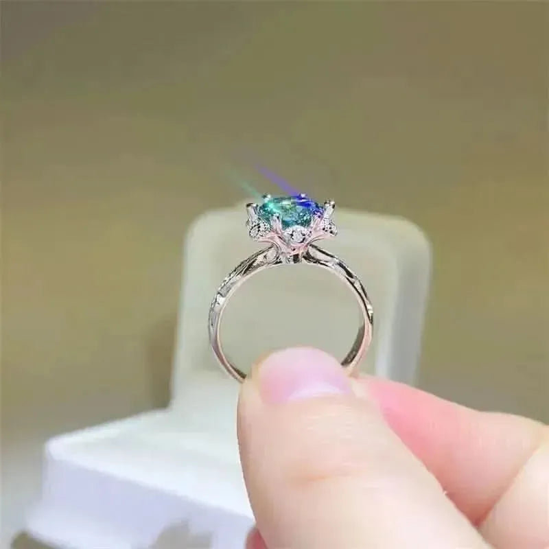 2 Carat Moissanite 925 Sterling Silver Ring - Bad Moms Club