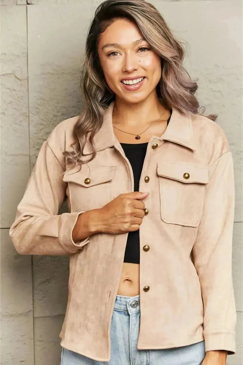 Button Down Collared Jacket - Bad Moms Club