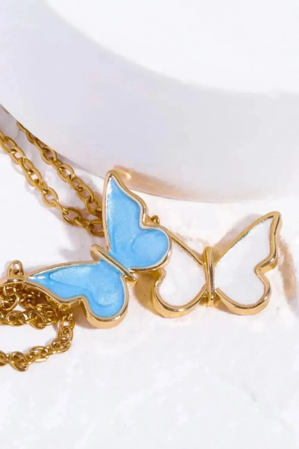 Butterfly Pendant Copper 14K Gold-Plated Necklace - Bad Moms Club
