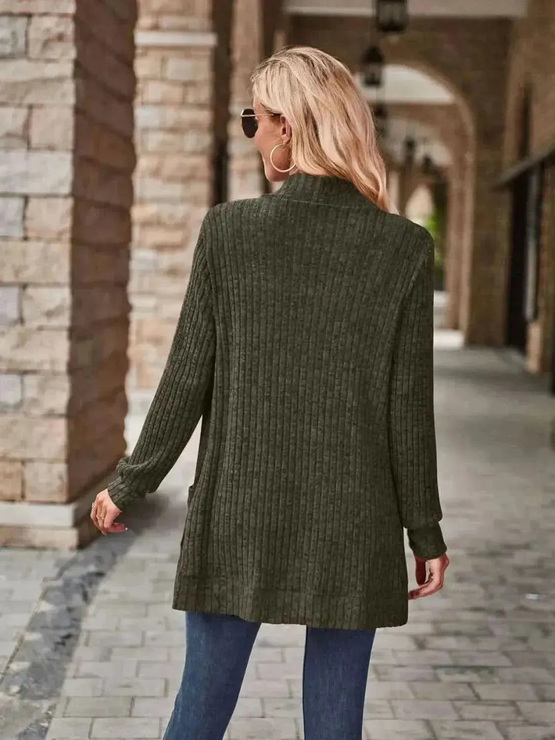 Open Front Cardigan with Pockets - Bad Moms Club