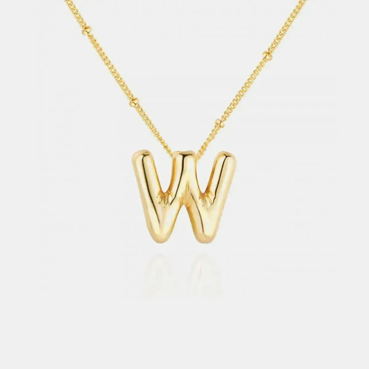 Gold-Plated Bubble Initial Necklace - Bad Moms Club