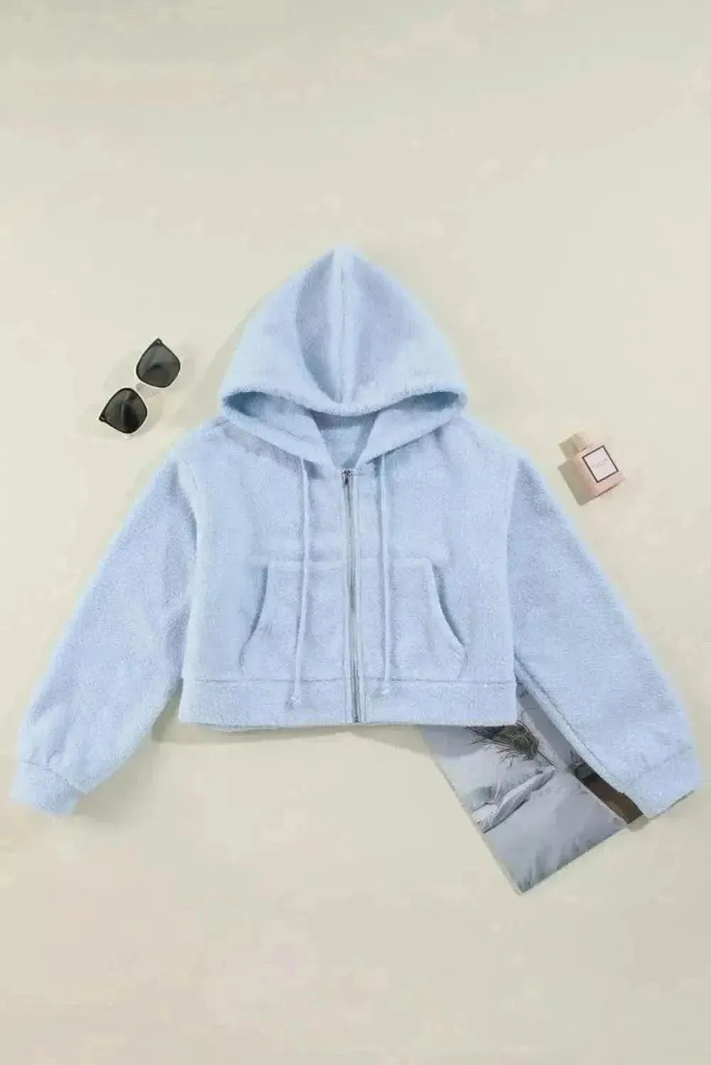 Drawstring Zip Up Long Sleeve Hoodie - Bad Moms Club