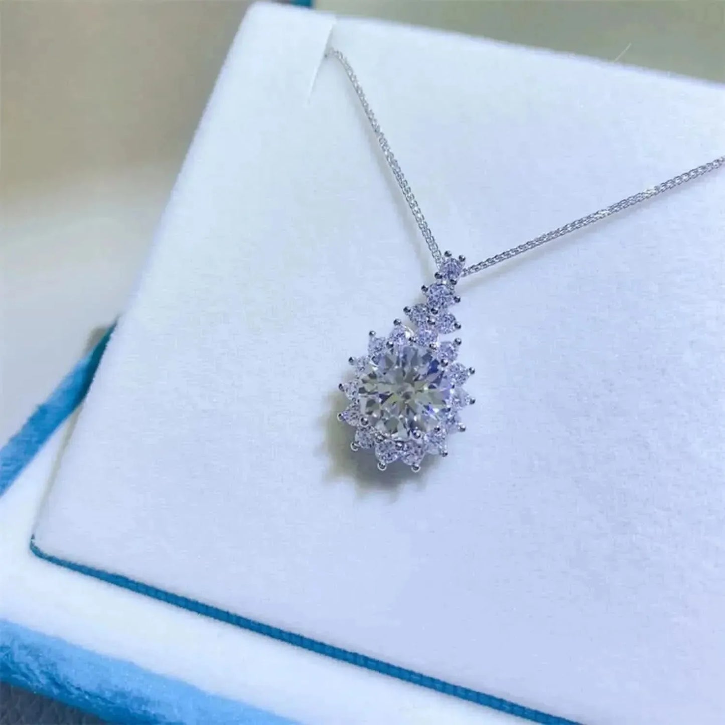 5 Carat Moissanite 925 Sterling Silver Pendant Necklace - Bad Moms Club