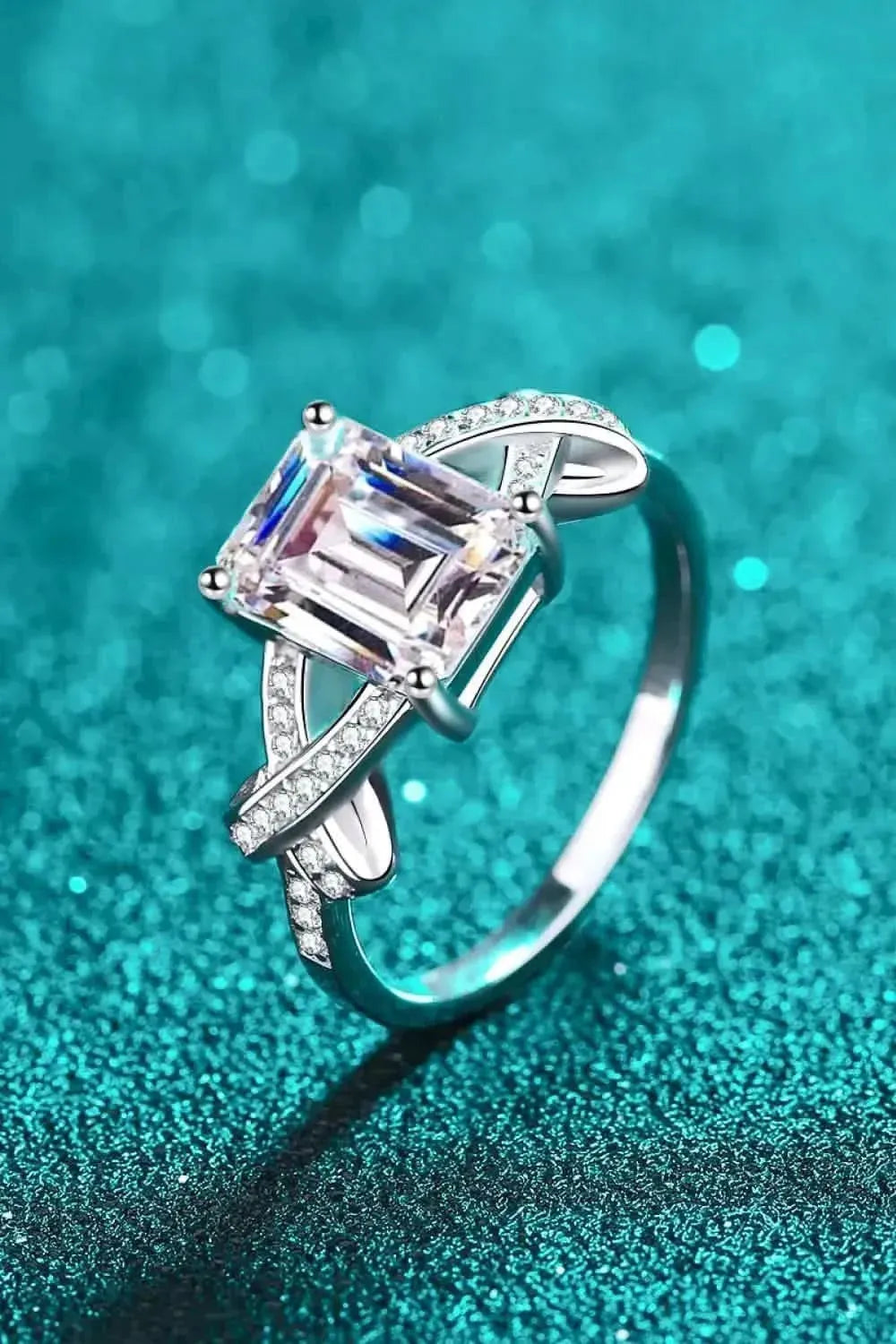 3 Carat Moissanite Sterling Silver Ring - Bad Moms Club