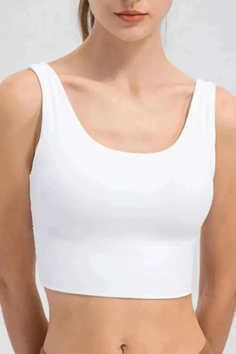 Scoop Neck Wide Strap Active Tank - Bad Moms Club