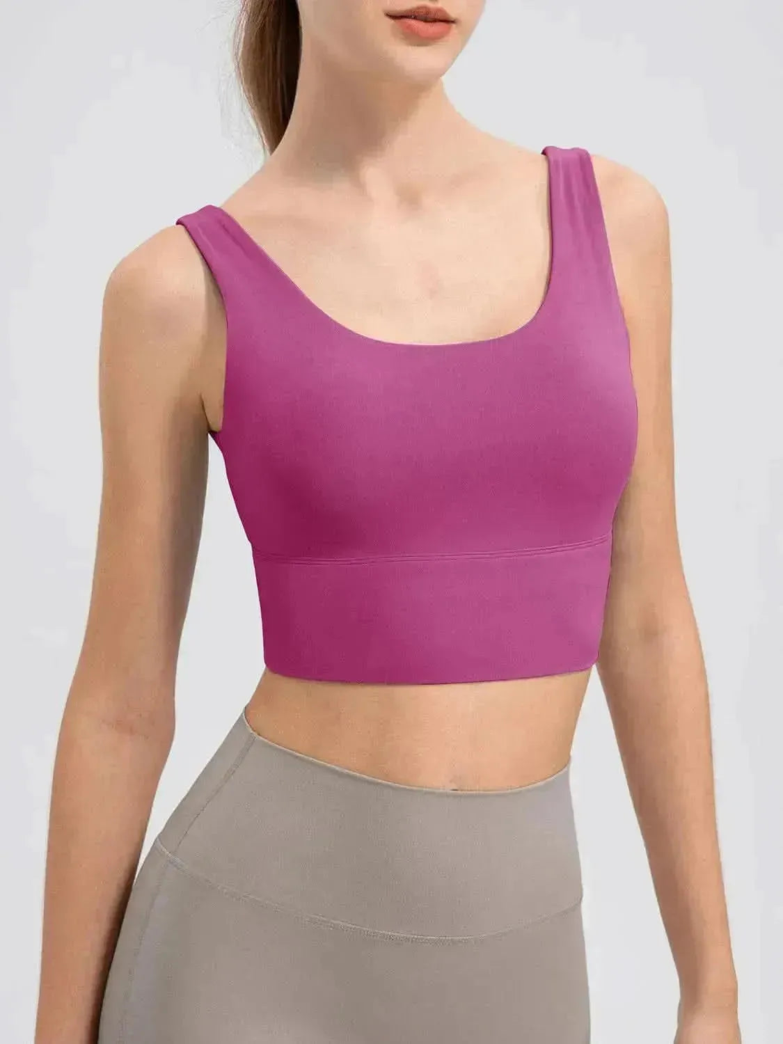 Scoop Neck Wide Strap Active Tank - Bad Moms Club