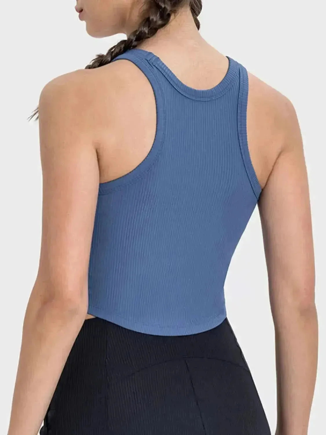 Round Neck Racerback Active Tank - Bad Moms Club