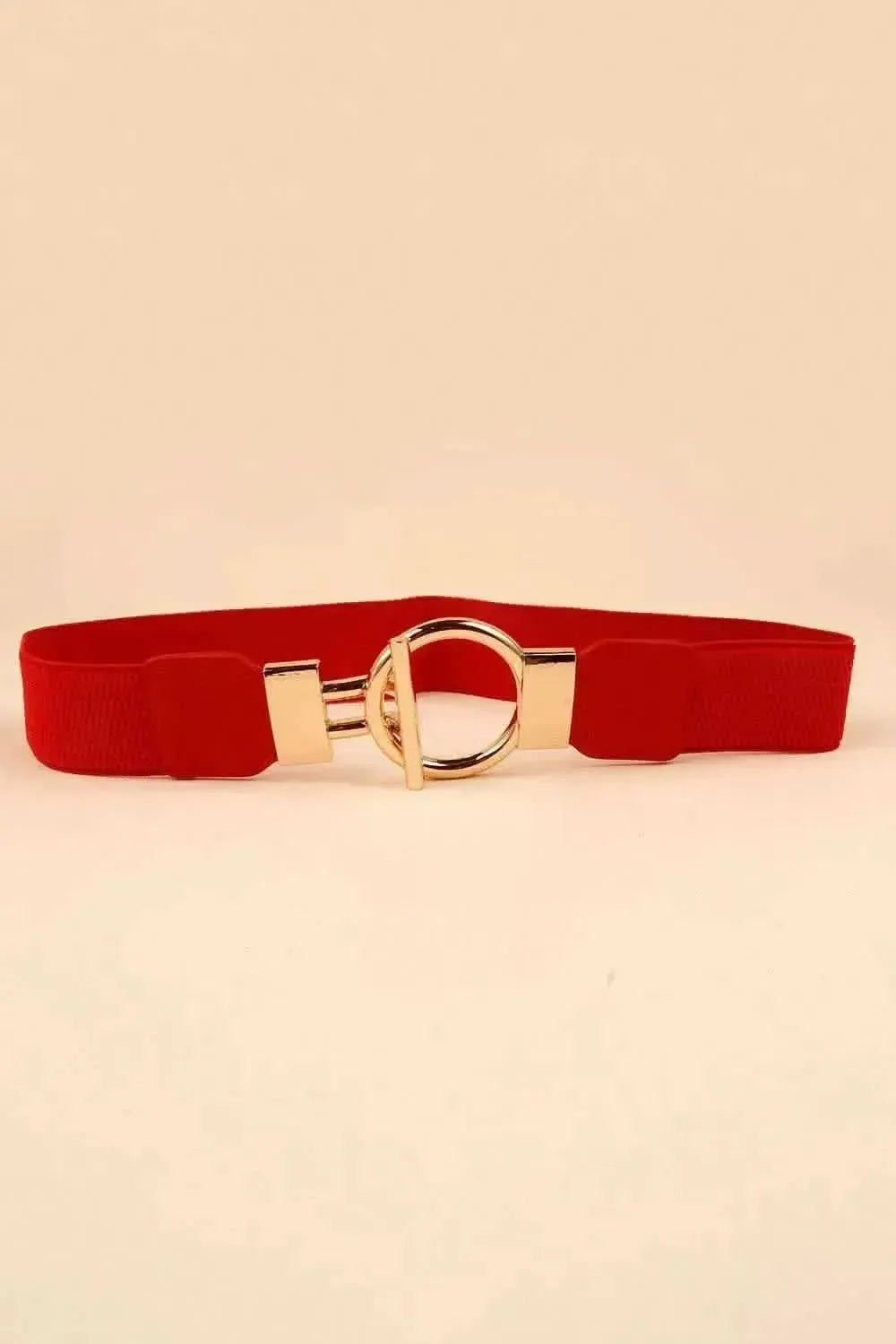 Circle Shape Buckle Zinc Alloy Buckle PU Leather Belt - Bad Moms Club