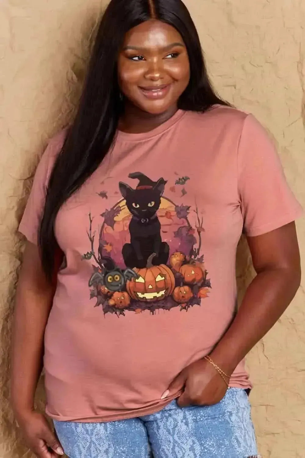 Simply Love Full Size Halloween Theme Graphic T-Shirt - Bad Moms Club