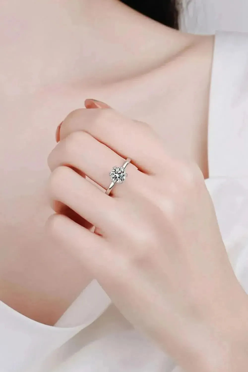 Pleasant Surprise 925 Sterling Silver 1 Carat Moissanite Ring - Bad Moms Club