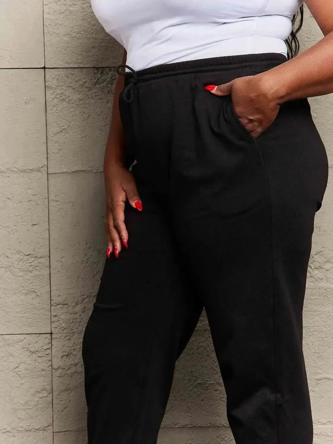 Simply Love Full Size Drawstring Sweatpants - Bad Moms Club