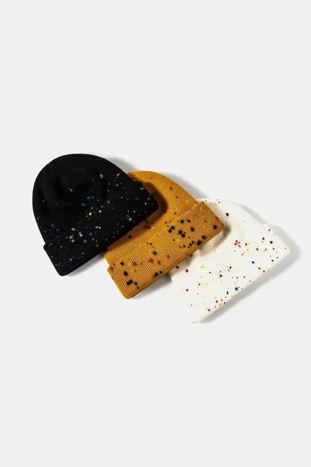 Confetti Rib-Knit Cuff Beanie - Bad Moms Club