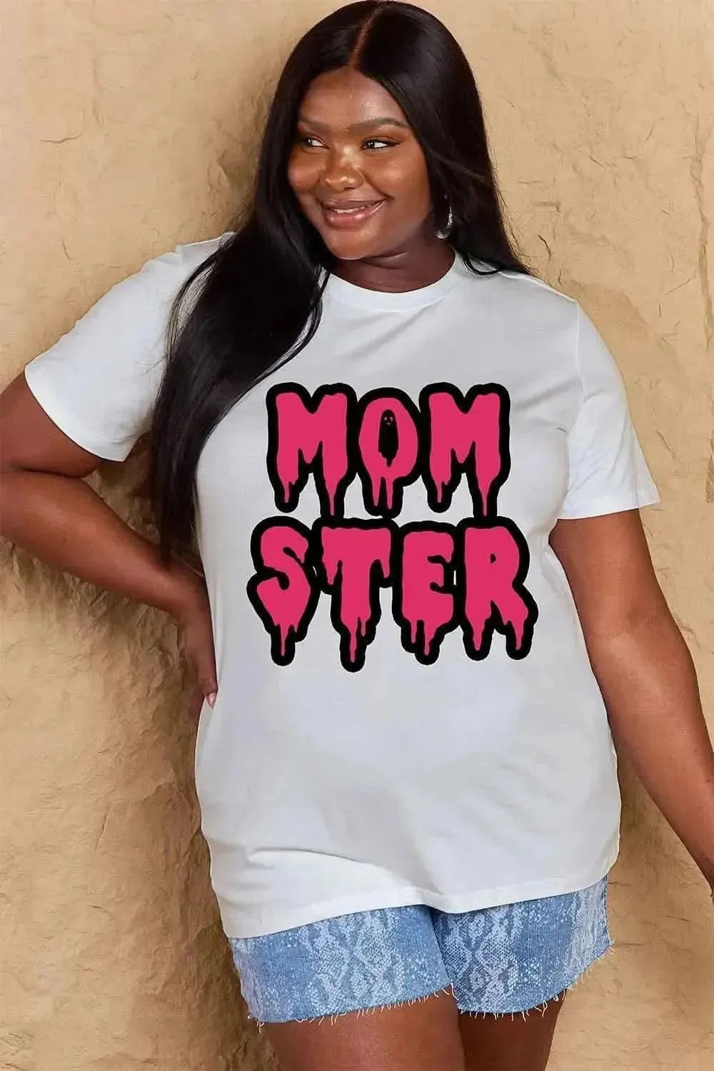 Simply Love Full Size MOM STER Graphic Cotton T-Shirt - Bad Moms Club