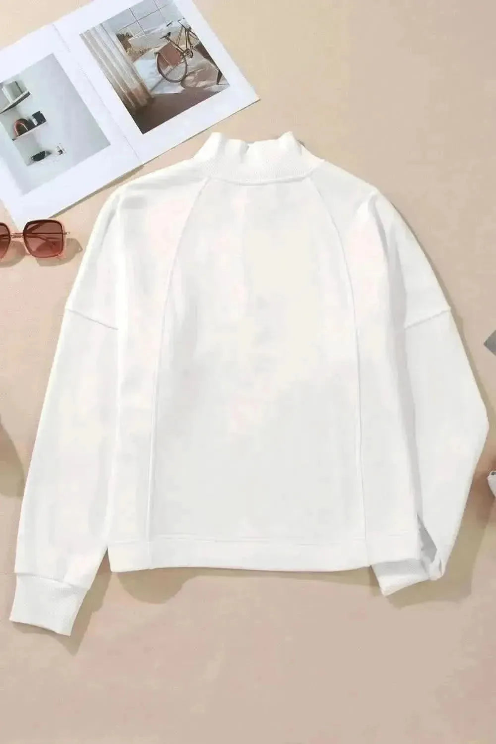 Half Zip Long Sleeve Sweatshirt - Bad Moms Club