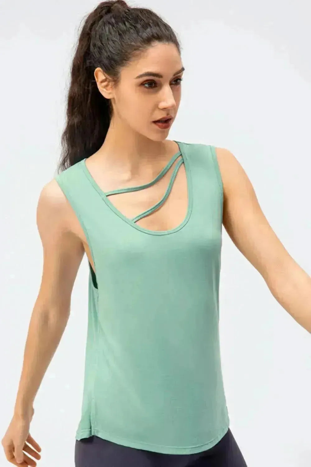 Cutout Reversible Active Tank - Bad Moms Club