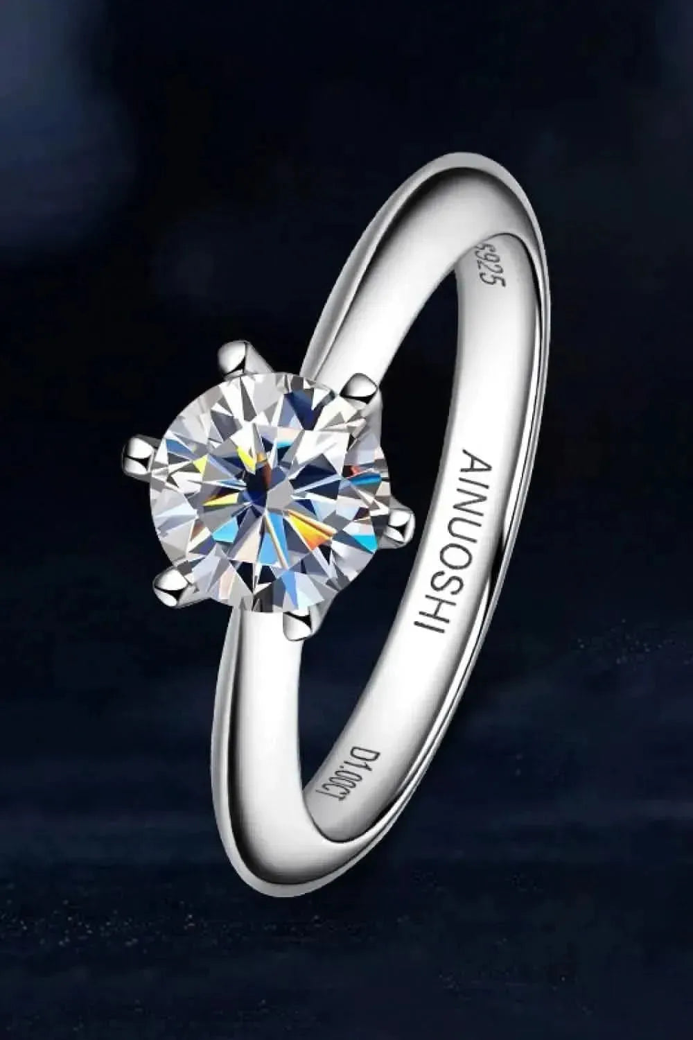 Wonderful Life 1 Carat Moissanite Platinum-Plated Ring - Bad Moms Club
