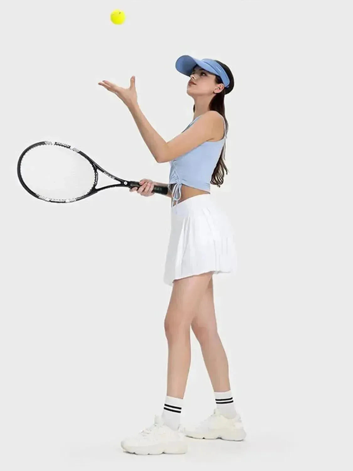 Pleated Detail Mid-Rise Waist Active Skirt - Bad Moms Club