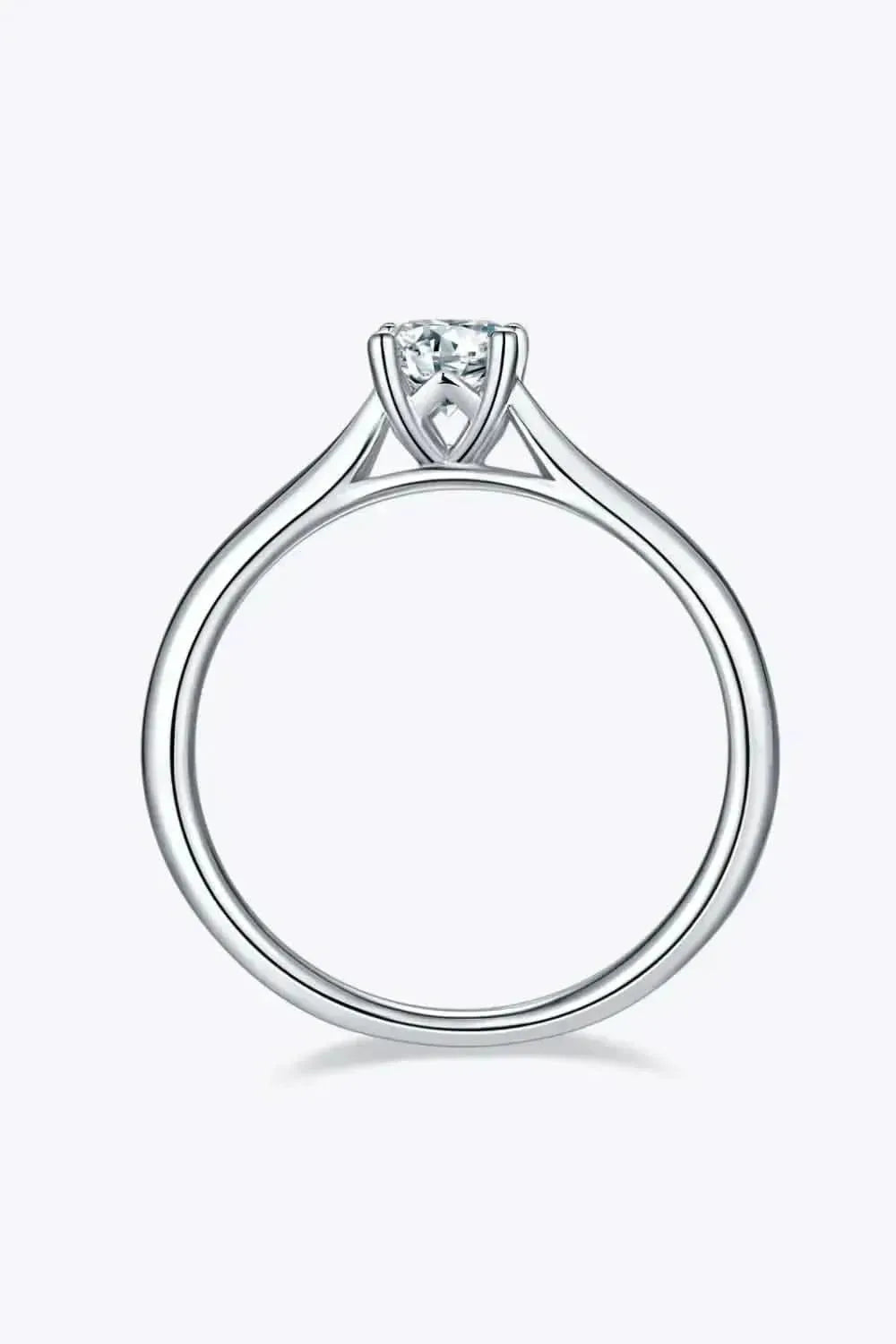 Moissanite 925 Sterling Silver Solitaire Ring - Bad Moms Club