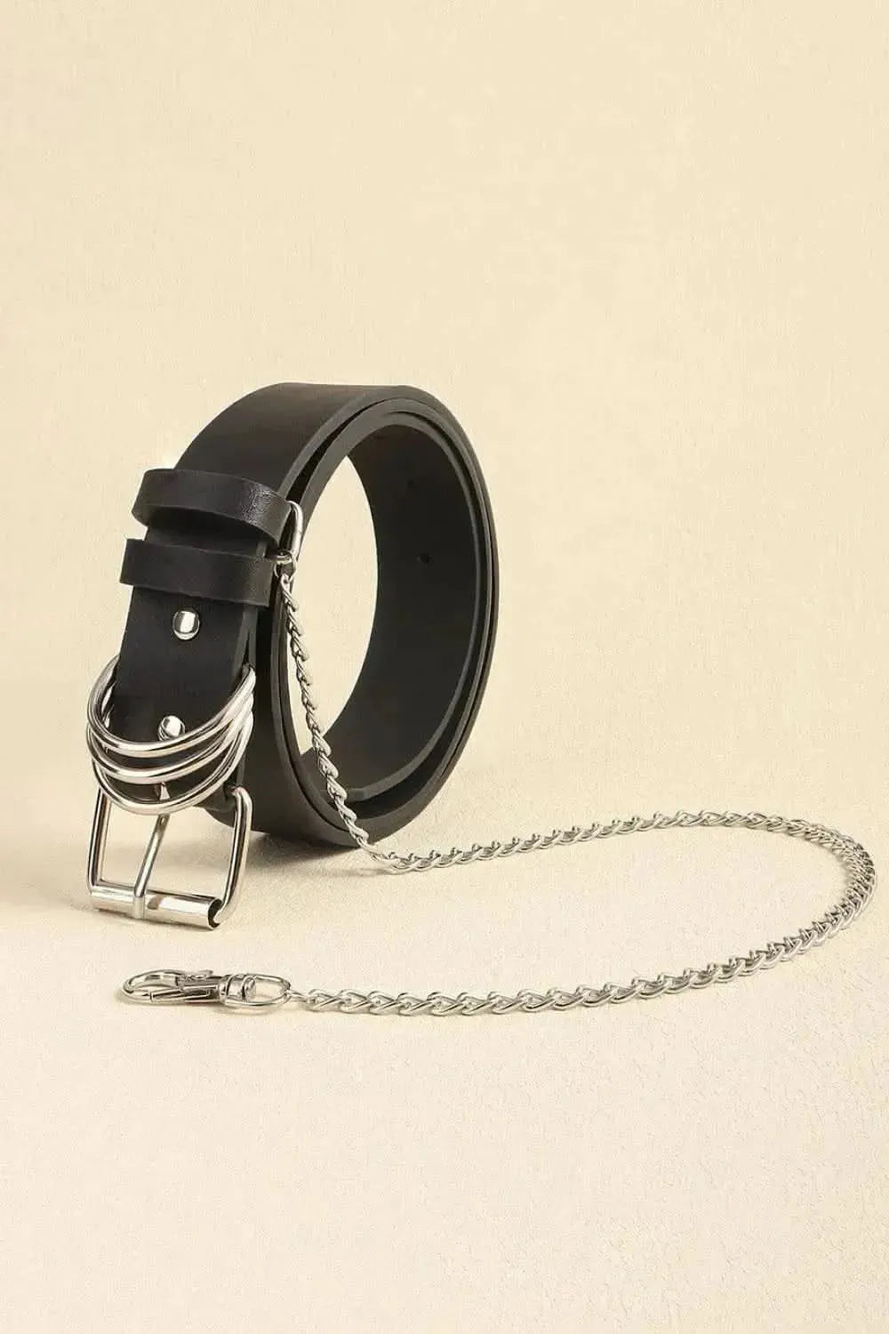 PU Leather Alloy Chain Belt - Bad Moms Club