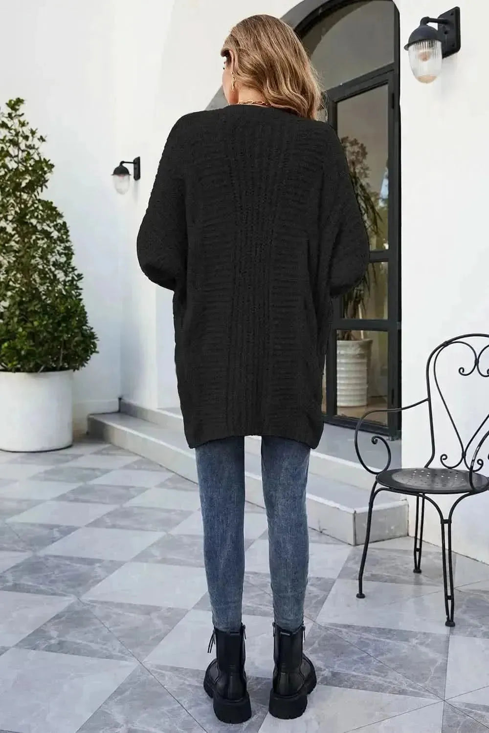 Open Front Dolman Sleeve Cardigan - Bad Moms Club