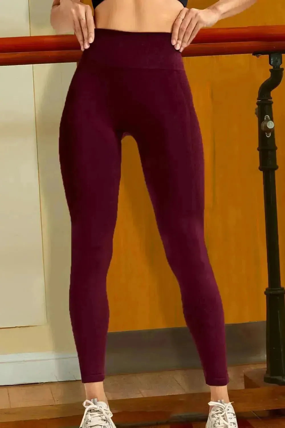 Wide Waistband Sports Leggings - Bad Moms Club