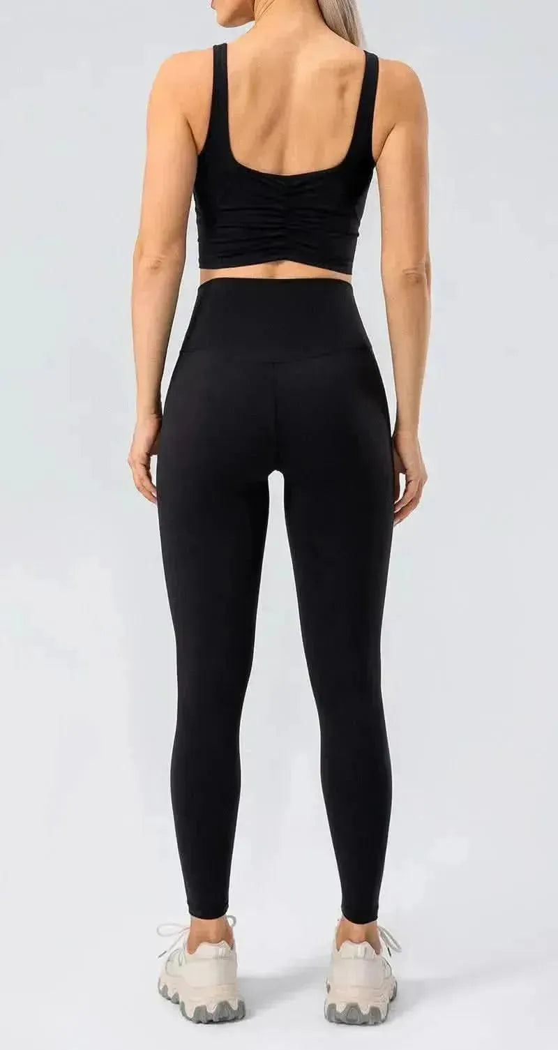 High Waist Wide Waistband Active Leggings - Bad Moms Club