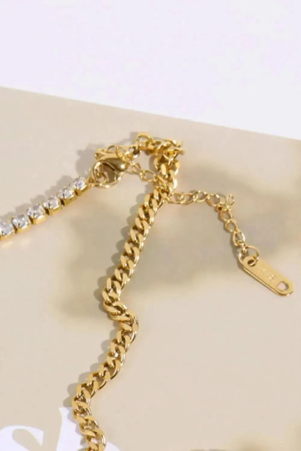 Inlaid Zircon Stainless Steel Necklace - Bad Moms Club