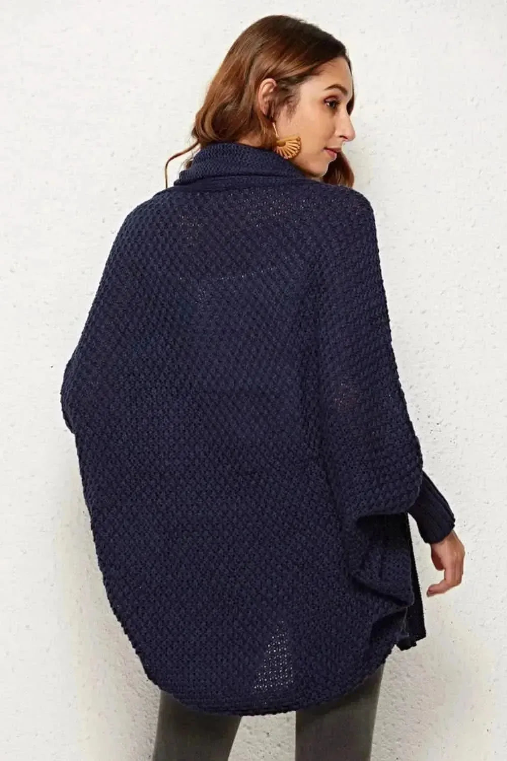Open Front Dolman Sleeve Longline Cardigan - Bad Moms Club
