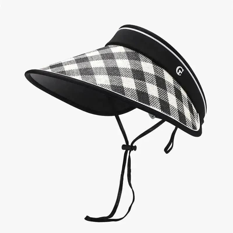 Plaid Natural Grass Adjustable Sun Hat - Bad Moms Club