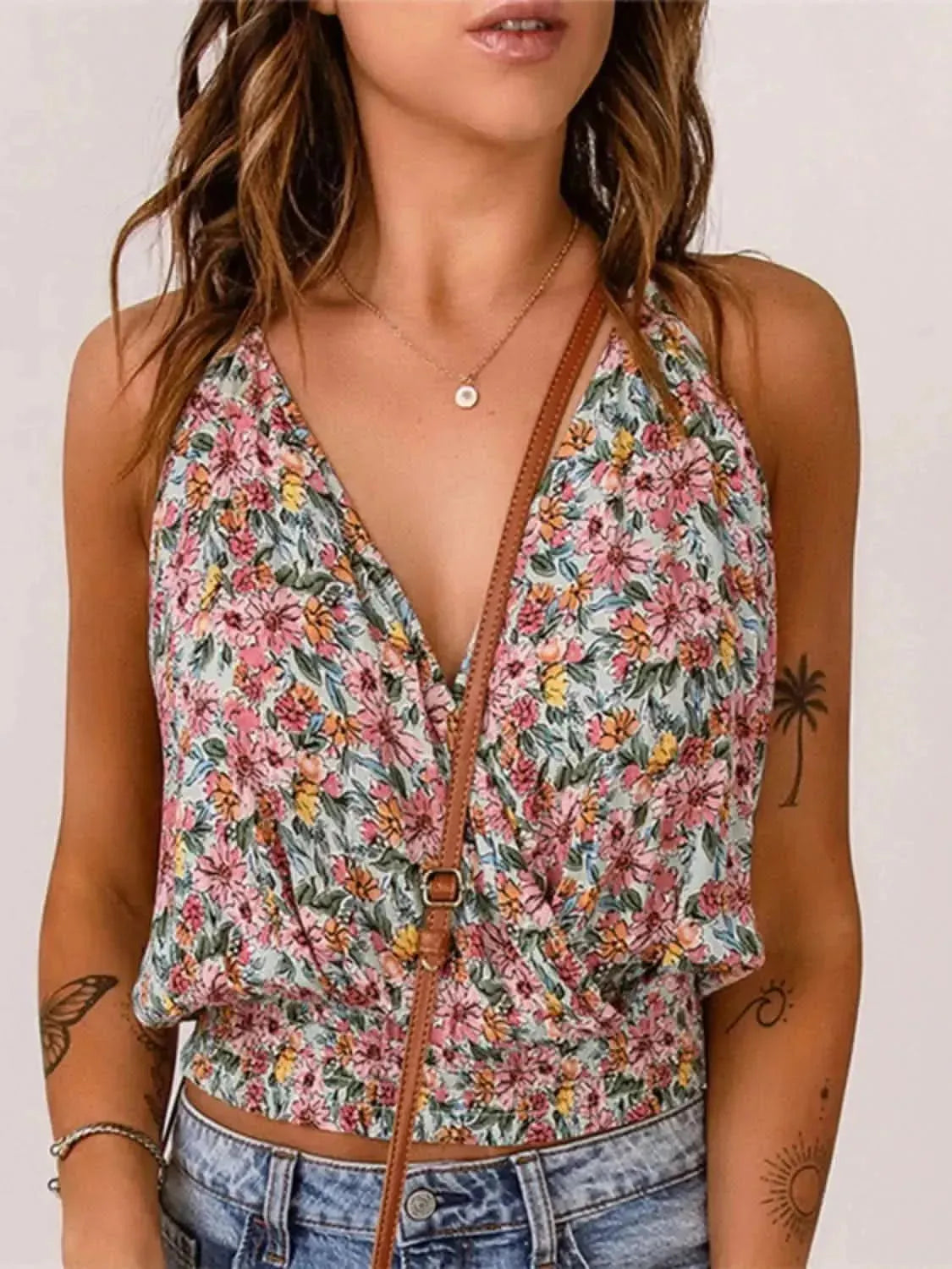 Floral Surplice Cami - Bad Moms Club