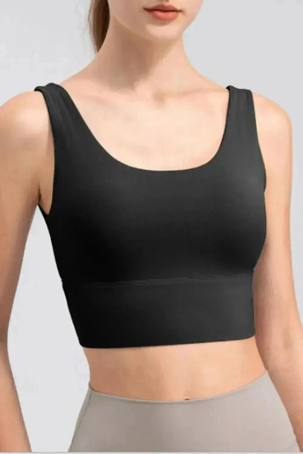 Scoop Neck Wide Strap Active Tank - Bad Moms Club