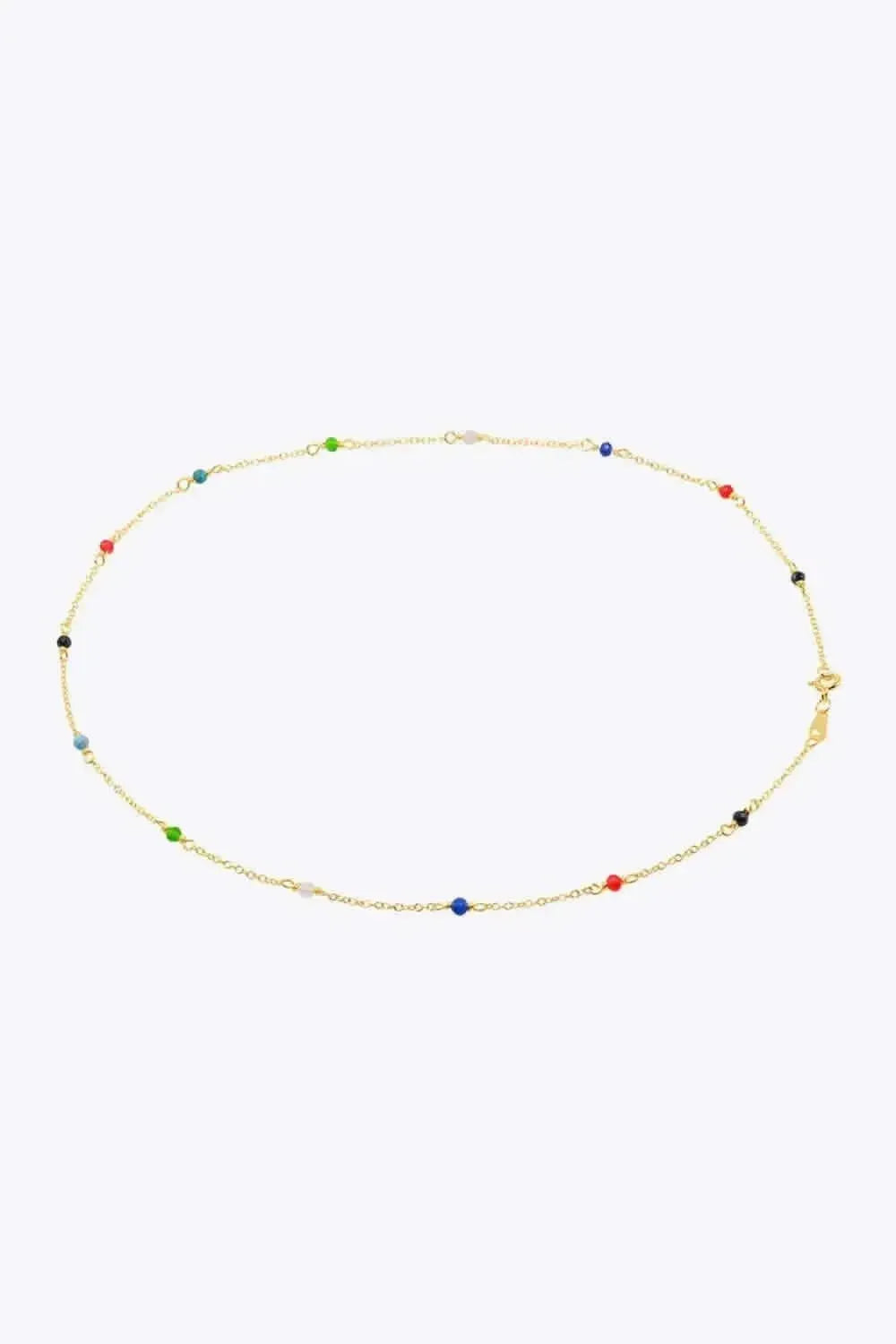 18K Gold-Plated Multicolored Bead Necklace - Bad Moms Club