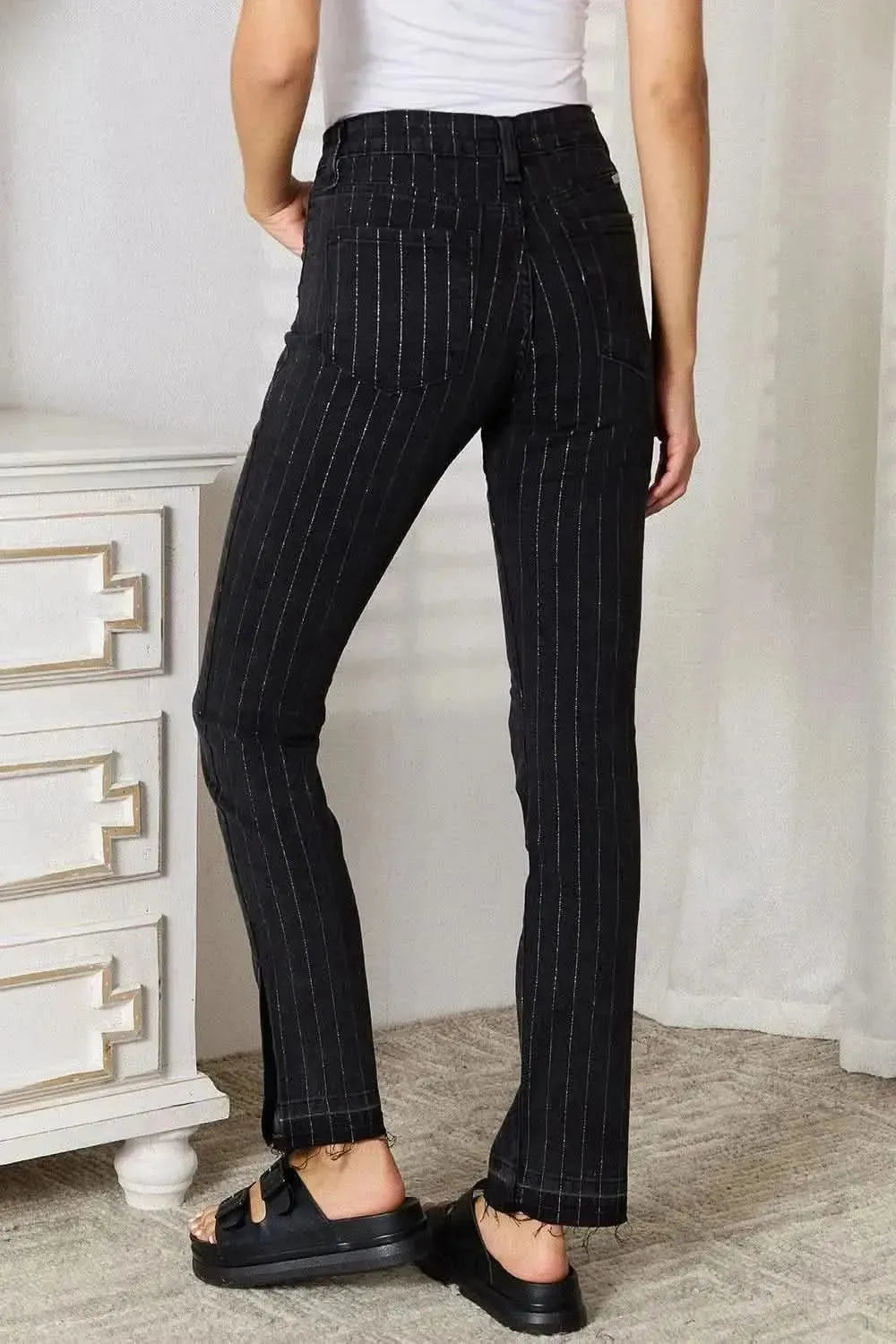 Kancan Striped Pants with Pockets - Bad Moms Club