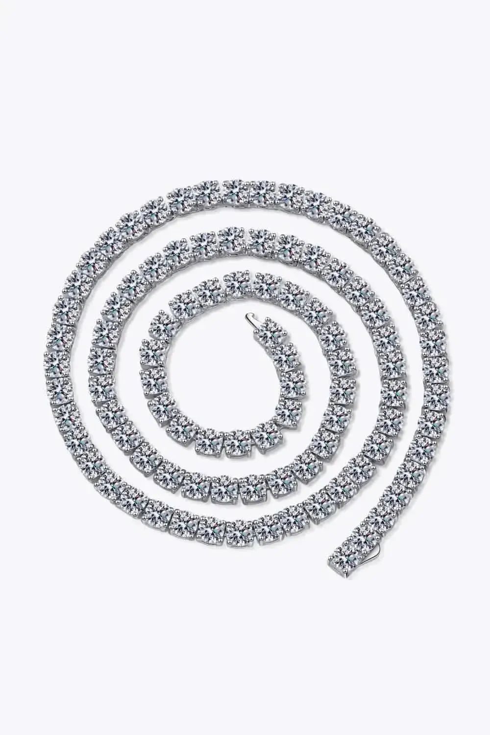 Moissanite Rhodium-Plated Necklace - Bad Moms Club