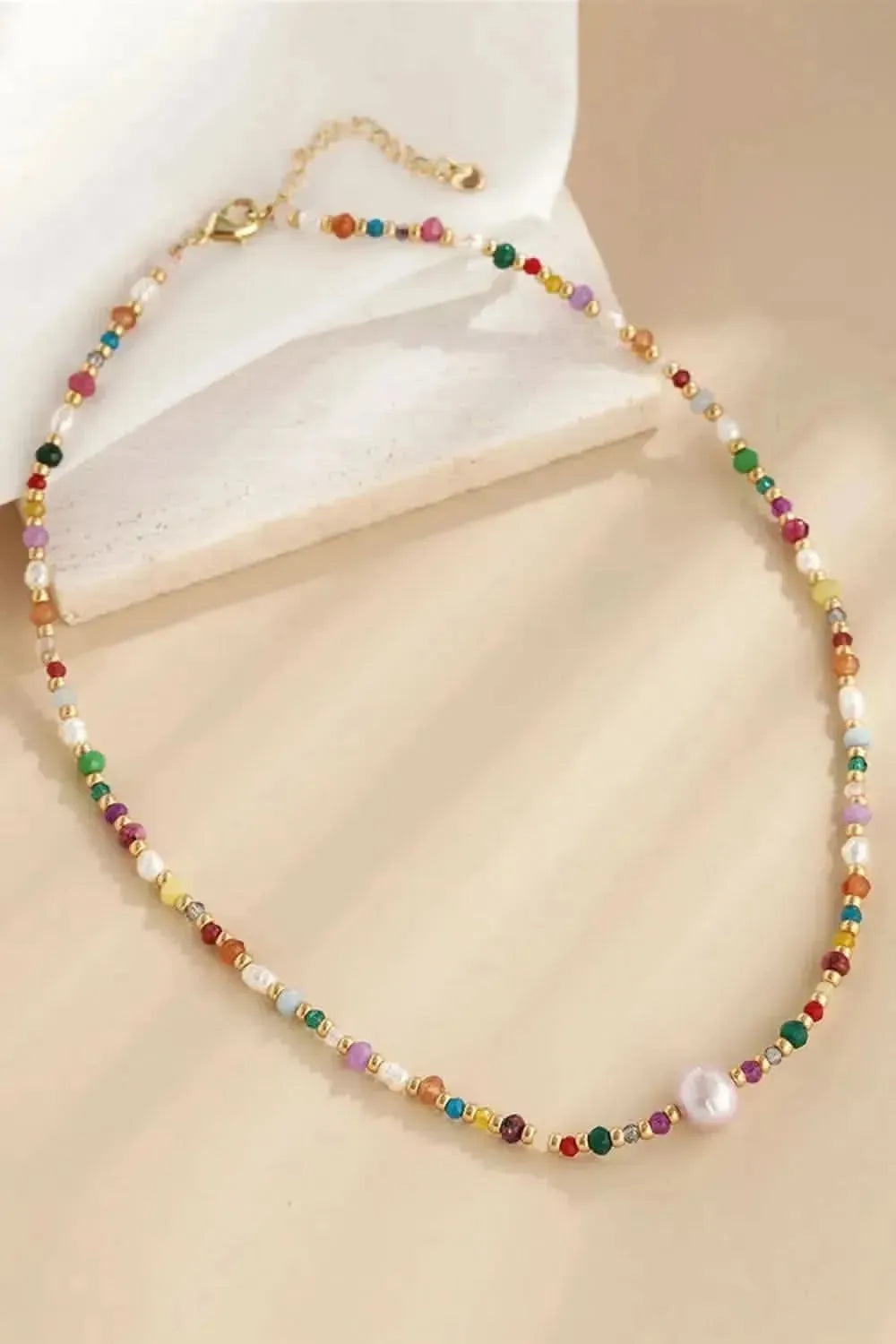 Multicolored Bead Necklace - Bad Moms Club